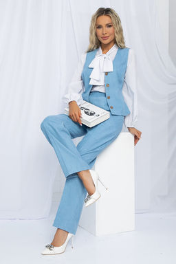 Блуза Венеция (белая) Б13014-14М - Lt collection фото 6