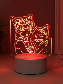 Светильник 3D RISALUX Лисица, LED-ночник, RGB, от сети, 9.5?16.7?18.5 см  фото 4