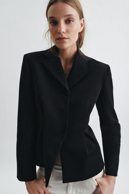 BLAZER PEPLUM ESTRUCTURA ZW COLLECTION / Negro - Zara фото 4
