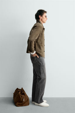 LIMITED EDITION LEATHER SUEDE JACKET WITH POCKETS - Zara фото 12