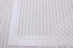 Полулен декоративный Сетка в узкую полоску цв.белый, ш.2.6м, лен-44%, хлопок-56%, 105гр/м.кв - Купава фото 3