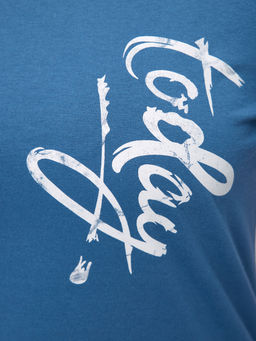 Лонгслив женский из кулирки синий тудей