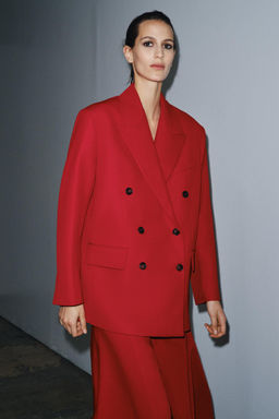 ZW COLLECTION DOUBLE-BREASTED STRAIGHT BLAZER - Zara фото 4