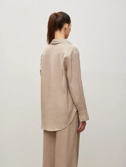 Рубашка однотонная - Emka фото 4