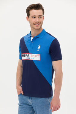 U. S. Polo Assn Мужская темно-синяя футболка с воротником-поло