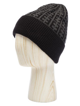 Шапка жен. шерсть+виск+акр ZZ-BR55507 grey/black