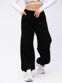 Джоггеры "БЖ-46" чёрные, футер 3-х нитка начес