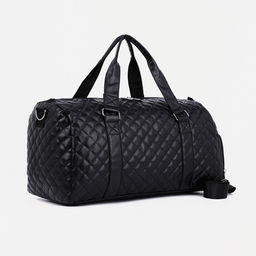 Сумка дорожная на молнии, отдел для обуви, длинный ремень, цвет чёрный