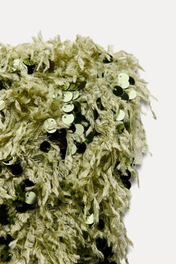 FRAYED SEQUIN CROP TOP - Zara фото 6