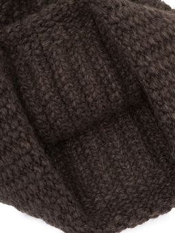 Шапка жен. пух енот+шерсть+виск LB-N88067 d.brown