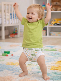 Трусы детские салатовые ежики