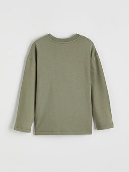 Bisiklet Yaka Bask?l? Erkek ?ocuk Ti??rt