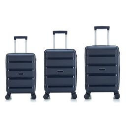 Набор из 3-х чемоданов 11192 Темно-синий
