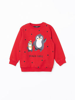 Bisiklet Yaka Bask?l? K?z Bebek E?ofman Tak?m