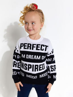 ACOOLA / Джемпер детский для девочек Alketa черно-белый