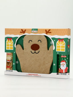 Подарочный набор новогодний Олень, гель для душа 2 шт х150 мл, мочалка, URAL LAB