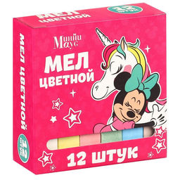 Набор мелков школьных, 12 штук, Минни Маус Единорог - Disney фото 3