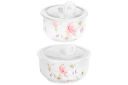 Набор 2 салатников 12,5*12,5*7 см 540 мл + 9,5*9,5*6,5 см 240 мл Диана с плас.крышкой - Elan gallery фото 13