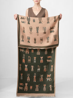 в составе ШЕРСТЬ и КАШЕМИР Большой, мягкий, теплый однотонный двусторонний палантин. - Tantino фото 2