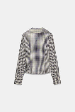 CHECK SHIRT WITH PETER PAN COLLAR - Zara фото 9