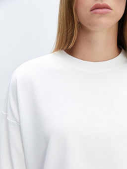 Bisiklet Yaka Oversize Kad?n Sweatshirt