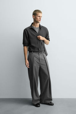 PLEATED WIDE-LEG TROUSERS - Zara фото 4
