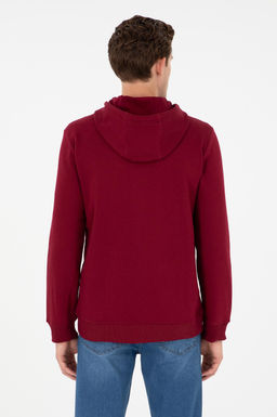 Мужской бордовый вязаный кардиган - U.s. polo assn фото 5