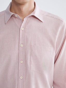 Regular Fit Uzun Kollu ?izgili Poplin Erkek G?mlek