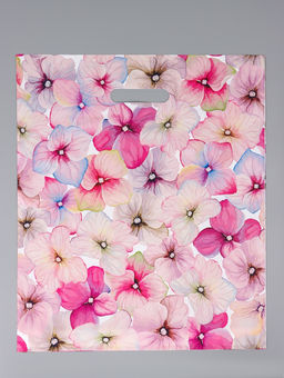 Цена за 50 шт. Ассорти подарочных пакетов полиэтиленовых с вырубной ручкой, 38?45 + 3 см, 50 мкм