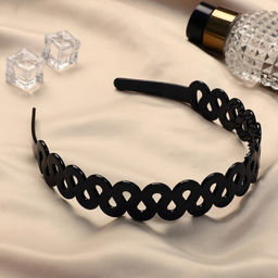 Цена за 12 шт. Ободок для волос «Ночка», петельки, 2.2 см, чёрный