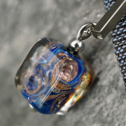 Серьги из муранского стекла BLUE NIGHT LS2552