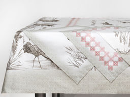 Комплект столовый 44721-БЧ 145*220 + 12 салф. 40*40 D1902 "Танец серых журавлей"