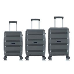 Набор из 3-х чемоданов 11192 Темно-серый