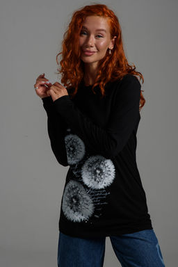 8543 Футболка с длинным рукавом женская