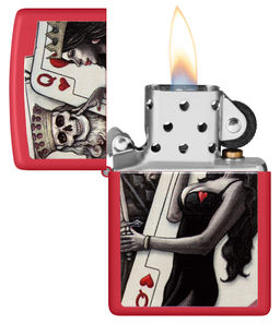 Зажигалка ZIPPO Король скелетов и королева красоты | Skull King Queen Beauty 48624