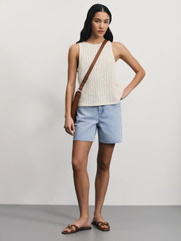 Джинсовые шорты А-силуэта / Zarina фото 2