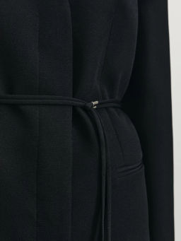 Однобортный жакет приталенного кроя с поясом / Zarina фото 8