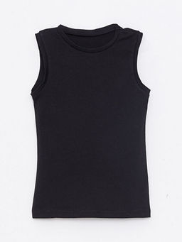 Bisiklet Yaka Basic Pamuklu K?z ?ocuk Atlet