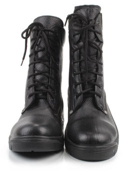 05-9010 BLACK Ботинки зимние мужские (натуральная кожа, искусственная кожа, искусственный мех)