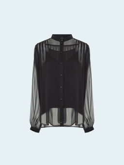 Плиссированная рубашка, B3049/blackbird