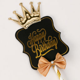 Набор для украшения Топпер С днём рождения, набор свечей 10 шт. - Simaland фото 4