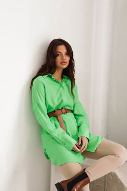 Базовая удлинённая рубашка свободного силуэта - Martichelli фото 63