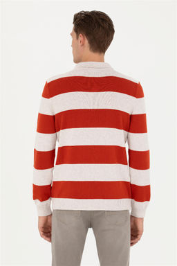 Мужской меланжевый свитер с плиткой - U.s. polo assn фото 5