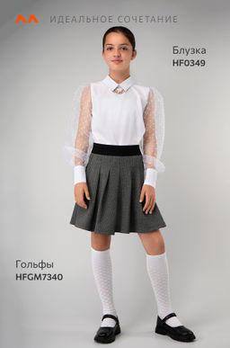 Нарядная блузка для девочки с длинным рукавом Happyfox