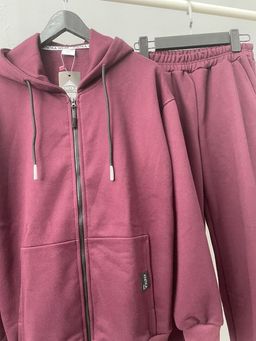 265ПМ Костюм мужской на молнии, марсала (3хнитка петля) - Knitka wear фото 3