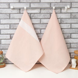 Набор полотенец «Этель», 2 шт., пудровый, 100% хлопок, 163 г/м²