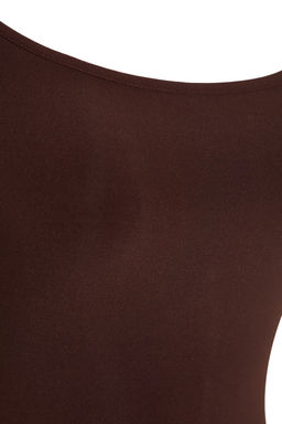 TRENDYOLMILLA Kahverengi Fitted/Vucuda Oturan Ask?l? Maxi Esnek Orme Kalem Elbise TWOSS23EL02435 фото 15