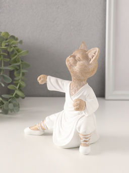 Фигурка полистоун «Кот каратист», 14×7.5×15 см