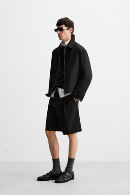 PLEATED RELAXED FIT BERMUDA SHORTS - Zara фото 5