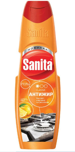 SANITA гель д/мытья плит 500мл Антижир (12шт/кор)